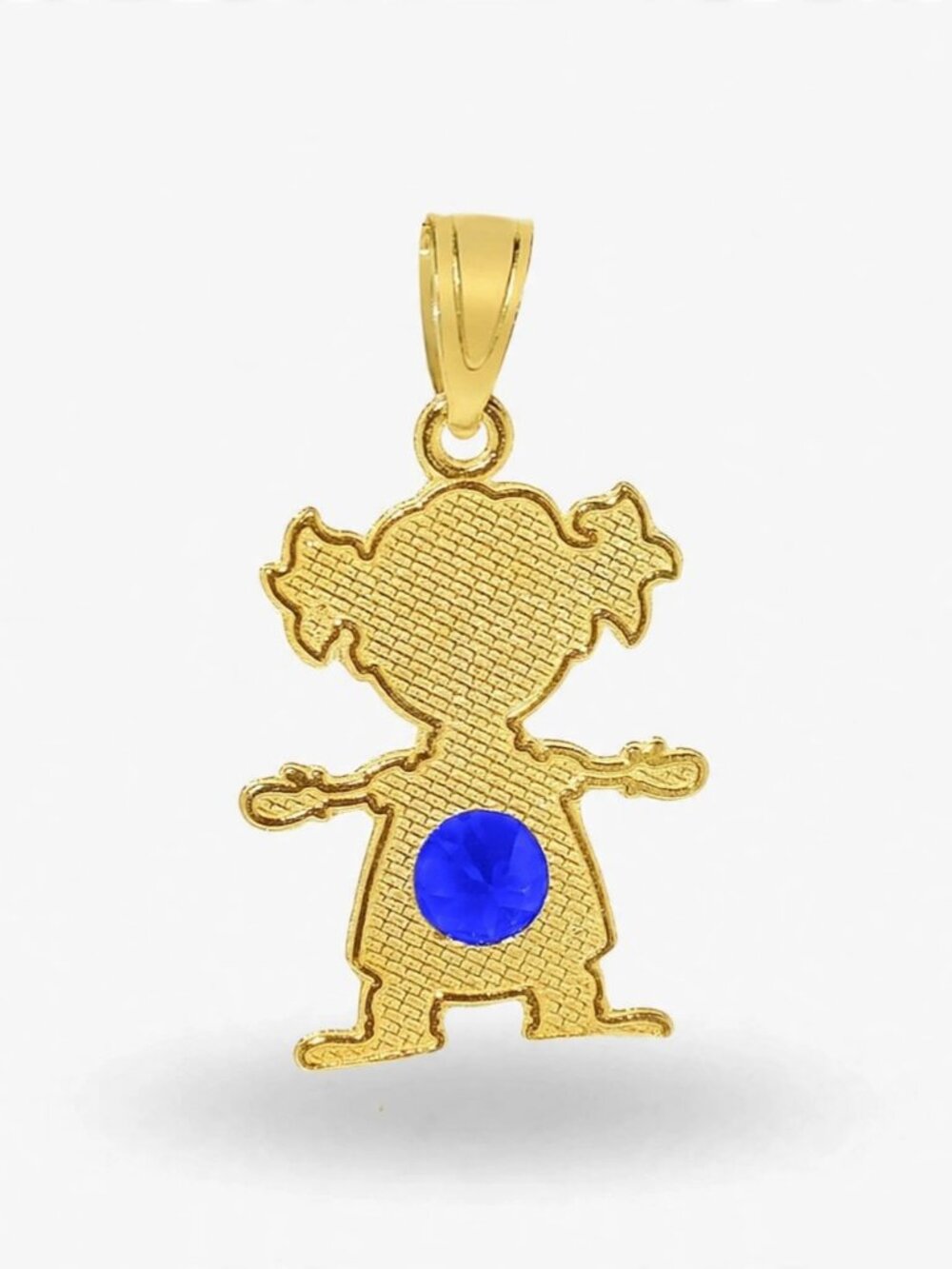 14k Solid Gold September Birthstone Charm By Tehrani Jewelry